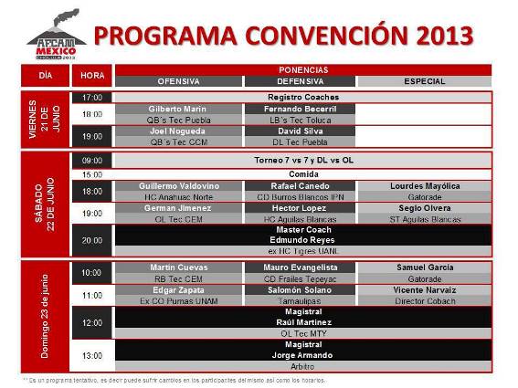 Programa Convención AFCA México